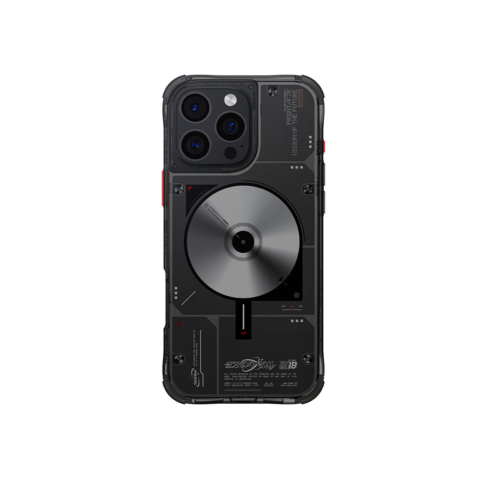 Skinarma Nova iPhone 16 Pro M-safe Şarj Özellikli Disk Desenli Airbag Tasarımlı Kılıf Skinarma Nova iPhone 16 Pro M-safe Şarj Özellikli Disk Desenli Airbag Tasarımlı Kılıf